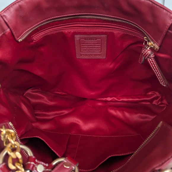 Vintage Coach Gallery Red Leather Tote - Picture 15 of 16